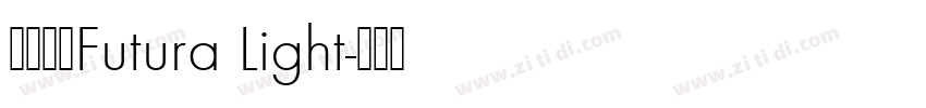 英文字体Futura Light字体转换